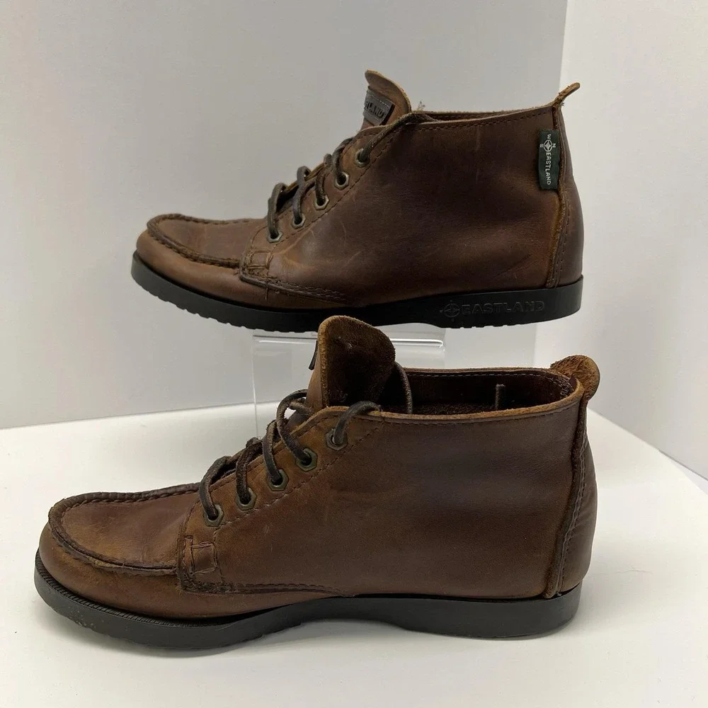 Eastland Vintage Seneca Mens 5D Brown Leather Camp Moc‎ Chukka Boots